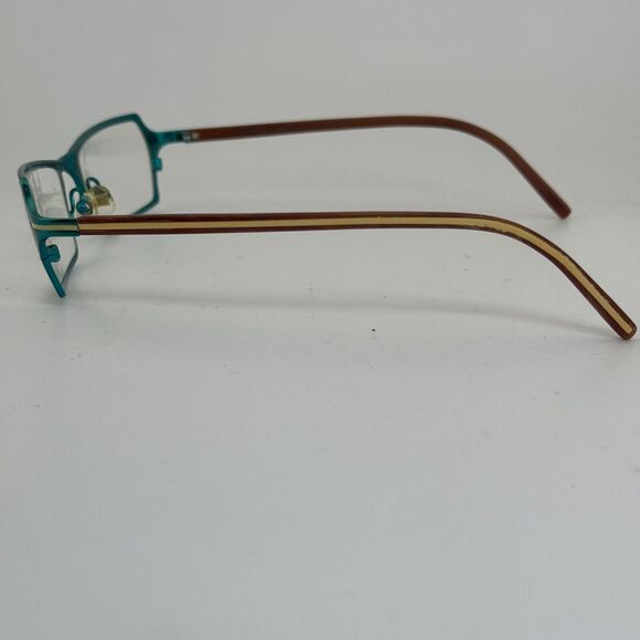 PRODESIGN DENMARK 1166 8531 52-18 Eyeglasses frames Teal brown yellow H14723 - Picture 3 of 8
